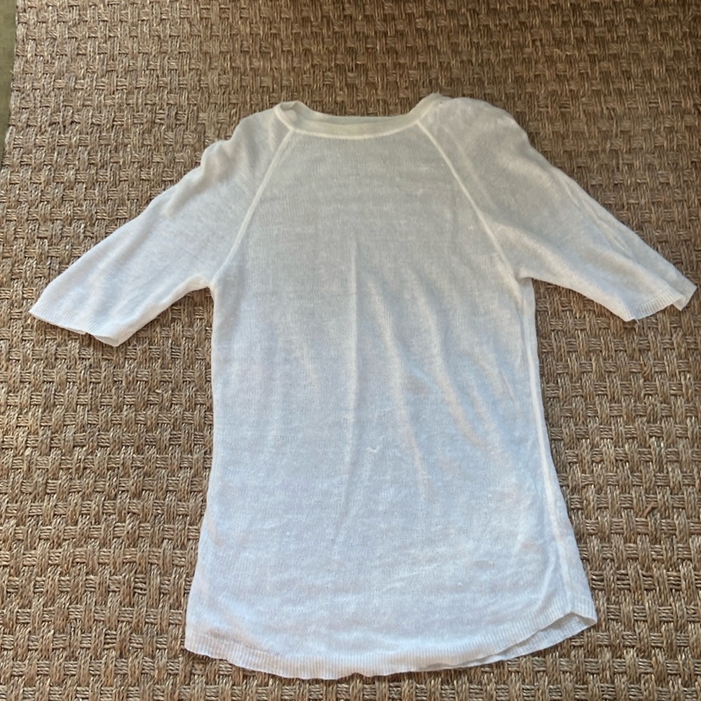 White cotton knit Barena baseball tee | size small